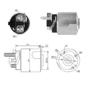 Magnetswitch, startmotor, hyundai h-1 cargo, h-1 travel, 36100-4A020*, 36100-4A025*