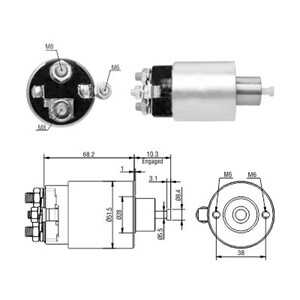 Magnetswitch, startmotor, ford focus ii, focus c-max, focus sedan ii, focus turnier ii, 2N15-11000-AA*, 6E5T-11000-AB*, 6E5Z-11