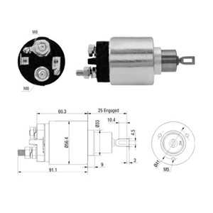 Magnetswitch, startmotor, audi 100 c3 avant, 100 c3 sedan, 100 c4 avant, 100 c4 sedan, 80 b3 sedan