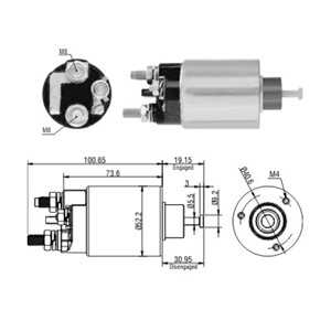 Magnetswitch, startmotor, chevrolet,daewoo,opel,saab