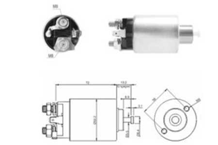 Magnetswitch, startmotor, hyundai coupe ii, santa fé i, sonata iv, terracan, trajet, xg, kia sportage ii