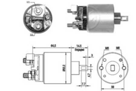 Magnetswitch, startmotor, nissan navara np300, 23343-EB70B