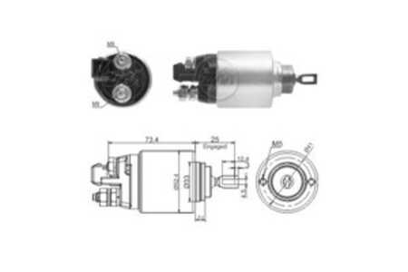 Magnetswitch, startmotor, vw fox halvkombi, golf iv, golf v, polo, polo classic iii, polo sedan iv, 5U0 911 023 *, 5U0 911 023,