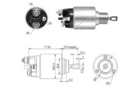 Magnetswitch, startmotor, citroën,ds,fiat,lancia,mitsubishi,peugeot, 5836 89, 77363232