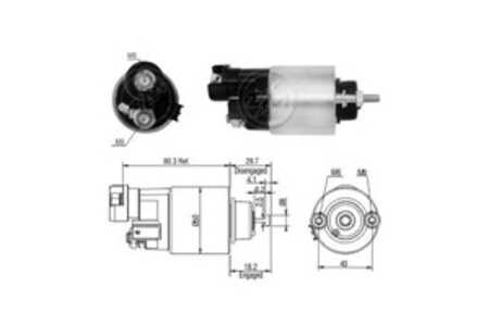 Magnetswitch, startmotor, honda civic hatchback viii, jazz iii, 31200-PWA-901, 31200-RB1-013, 31200-RMP-W0Z, 31204-RSH-E01