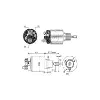 Magnetswitch, startmotor