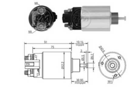 Magnetswitch, startmotor, hyundai grandeur, ix55, sonata v, kia opirus