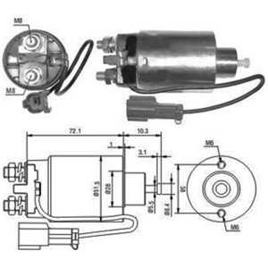 Magnetswitch, startmotor, nissan, 23343-84A17, M1T72086*, M1T72086A*, M1T72087*, M1T72087A*, M371X64771, M375X00271