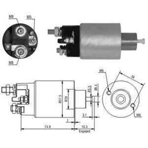 Magnetswitch, startmotor, opel,renault, 04500256*, 04502433*, 09160556*, 09198664*, 4500256*, 4502433*, 7700300522*, 7700313447