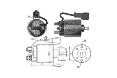 Magnetswitch, startmotor, nissan almera hatchback i, primera, primera traveller, sunny hatchback iii, sunny liftback iii