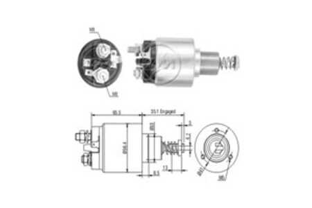 Magnetswitch, startmotor, vw, 027 911 287 A