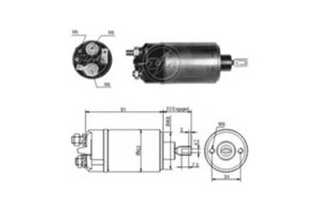 Magnetswitch, startmotor, ford capri ii, capri iii, taunus, taunus v, saab 95 station wagon, 96