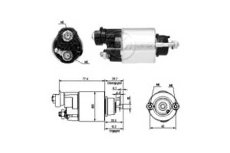 Magnetswitch, startmotor, honda jazz ii