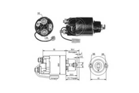 Magnetswitch, startmotor, toyota hiace buss ii, hiace skåp ii