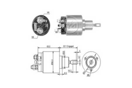 Magnetswitch, startmotor, audi 100 c3 sedan, 100 c4 avant, 80 b3 sedan, 80 b4 avant, 80 b4 sedan, coupe b3