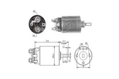 Magnetswitch, startmotor, volvo 340-360, 340-360 sedan, 740, 740 kombi, 940, 940 ii, 940 kombi, 940 kombi ii