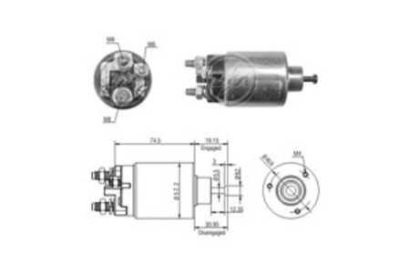 Magnetswitch, startmotor, fiat,opel,rover,saab, 93 304 772, 93 326 115, 93 327 502