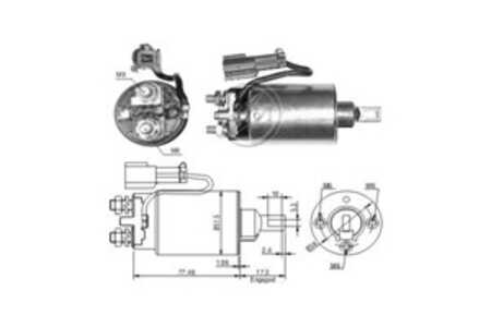 Magnetswitch, startmotor, nissan sunny ii, sunny coupé ii, sunny hatchback ii, sunny traveller ii, M002T53882, M2T53882, SB524