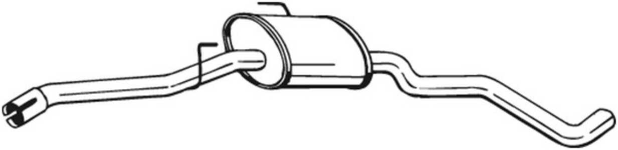 Mittenljuddämpare, Mitt till höger, opel omega b, 852244, 9157086