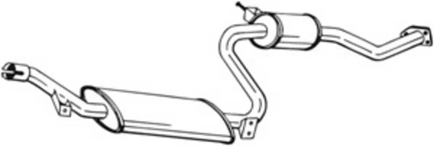 Mittenljuddämpare, Mitt, volvo s40 i, v40 kombi, 30617327, 30617328, 30652225