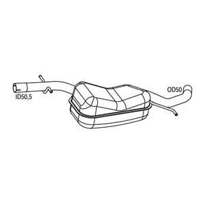 Mittenljuddämpare, Mitt, vw touran, 1T0253209AF, 1T0253209AK