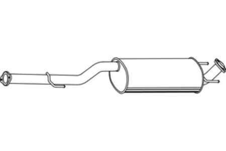 Mittenljuddämpare, Mitt, toyota hilux flak/chassi, hilux pick-up vii, 17403-0L060, 17403-0L061