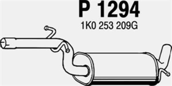 Mittenljuddämpare, Mitt, audi a3, a3 sportback, seat altea, altea xl, leon, toledo iii, vw golf v, golf plus v, 1K0253209G, 1K0