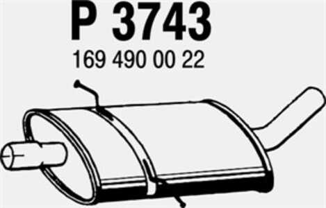 Mittenljuddämpare, Mitt, mercedes-benz a-klass [w169], 1694900022