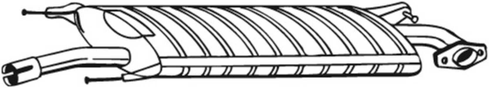 Mittenljuddämpare, toyota rav 4 iii, 1742028710, 1742028711, 1742028712, 1742037040, 1742037041, 1742037042