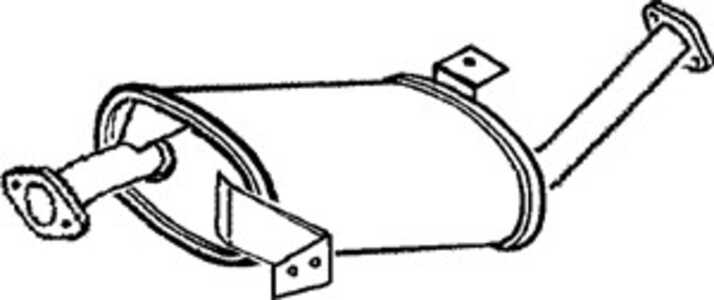 Mittenljuddämpare, ford maverick, nissan terrano ii, 1953187, 1960322, 201007F250