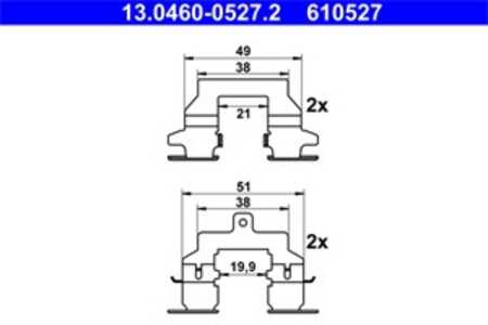 Monteringssats, Bakaxel, nissan x-trail ii, x-trail van, renault koleos i, D4 08 0EG 50C, D4080-EG50C