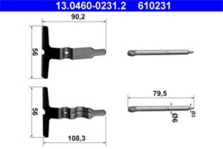 Monteringssats, Bakaxel, mercedes-benz, 000 421 32 74, A 000 421 32 74