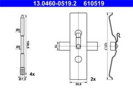 Monteringssats, Framaxel, vw touareg, touareg van, 7L6 698 269 B