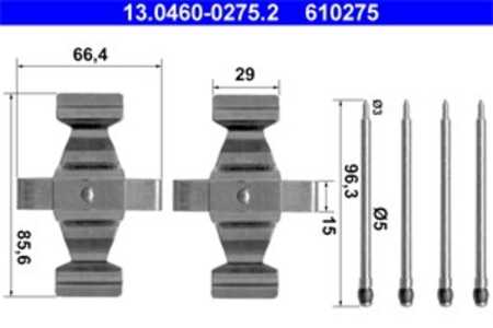 Monteringssats, Framaxel, mercedes-benz, 000 421 80 91, 000 421 96 91, 001 991 52 60, A 000 421 80 91, A 000 421 96 91, A 001 9