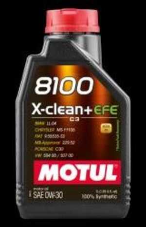 Motorolja MOTUL 8100 X-CLEAN+ EFE 0W-30 C3, Universal, BMW LL-04, PORSCHE C30, VW 504 00 507 00