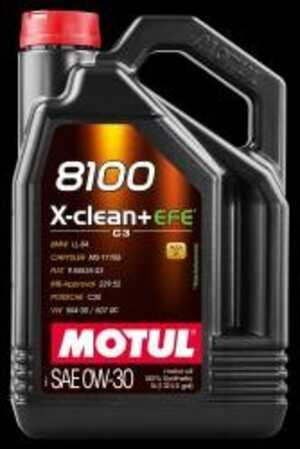 Motorolja MOTUL 8100 X-CLEAN+ EFE 0W-30 C3, Universal, BMW LL-04, PORSCHE C30, VW 504 00 507 00