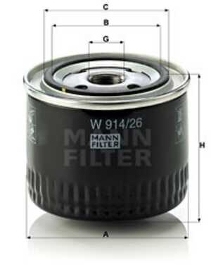 Oljefilter, honda,land rover,mg,rover, 15400-PDD-E00, 15400-PDD-EOO, ERR 5542, LRF 000010