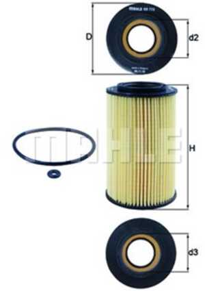 Oljefilter, hyundai grandeur, ix55, sonata v, kia opirus, 263203C100, S263203C100