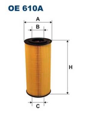 Oljefilter, mercedes-benz,ssangyong, 606.184.03.25