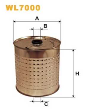 Oljefilter, mercedes-benz /8 [w115], heckflosse [w110], henschel 2-t, t2/l flak/chassi, t2/l skåp, 0001800209, 0001848525, 0003