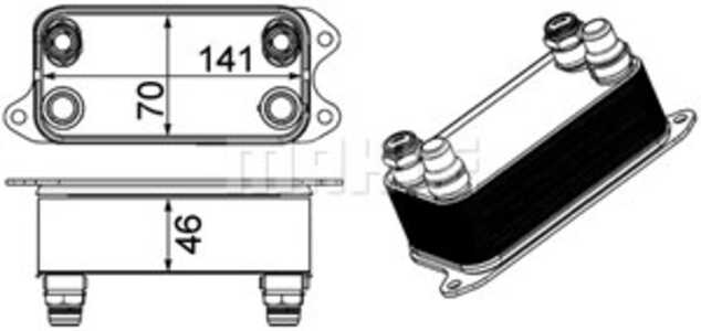 Oljekylare, automatisk transmission, mercedes-benz, 0995001100, 0995002300, A 099 500 11 00, A 099 500 23 00