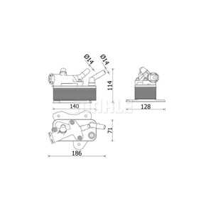 Oljekylare, automatisk transmission, bmw, 17217800408, 7800408