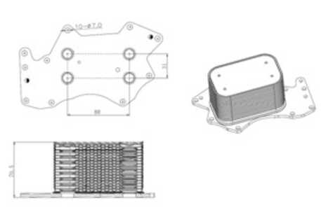 Oljekylare, motor, audi a4 b7, a4 b7 avant, a4 b7 cabriolet, a6 allroad c6, a6 c6, a6 c6 avant, a8 d3, q7, q7 van, vw phaeton, 