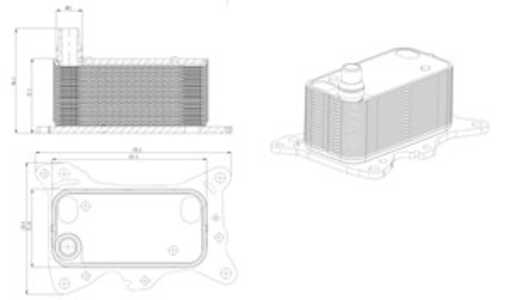 Oljekylare, motor, mercedes-benz, 6511800510, 6511801210