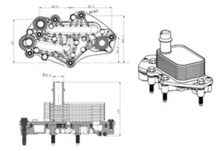 Oljekylare, motor, opel,vauxhall, 55573795, 650165