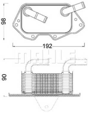 Oljekylare, motor, audi,vw, 06E117021G, 06E117021L