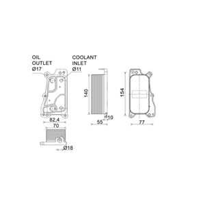 Oljekylare, motor, mercedes-benz, 2721880001, A 272 188 00 01