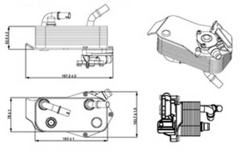 Oljekylare, motor, bmw, 17217551647