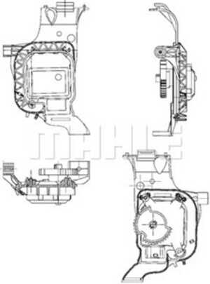 Reglering, blandningsklaff, audi,seat,skoda,vw, 6Q1819453D