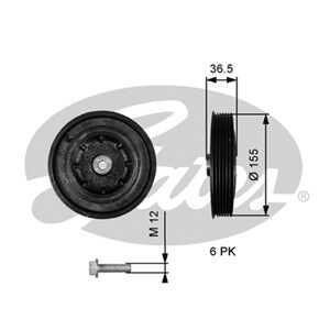 Remskiva, vevaxel, nissan,opel,renault,vauxhall, 4413748, 4414115, 7700113776, 7700115766, 8200386446, 93161258, 93170224